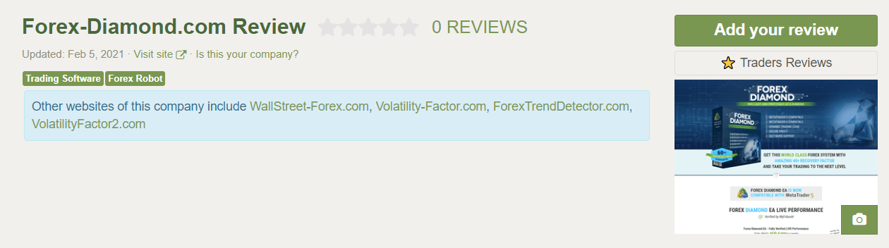 Forex Diamond People feedback