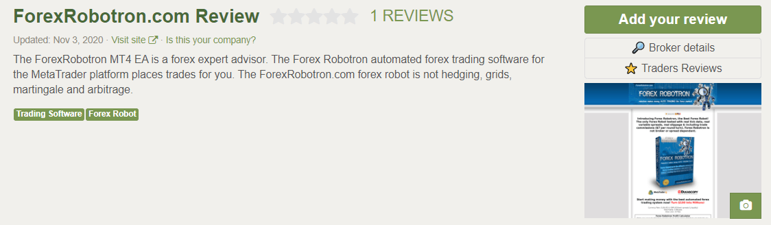Forex Robotron People feedback