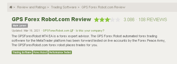 GPS Forex Robot customer reviews