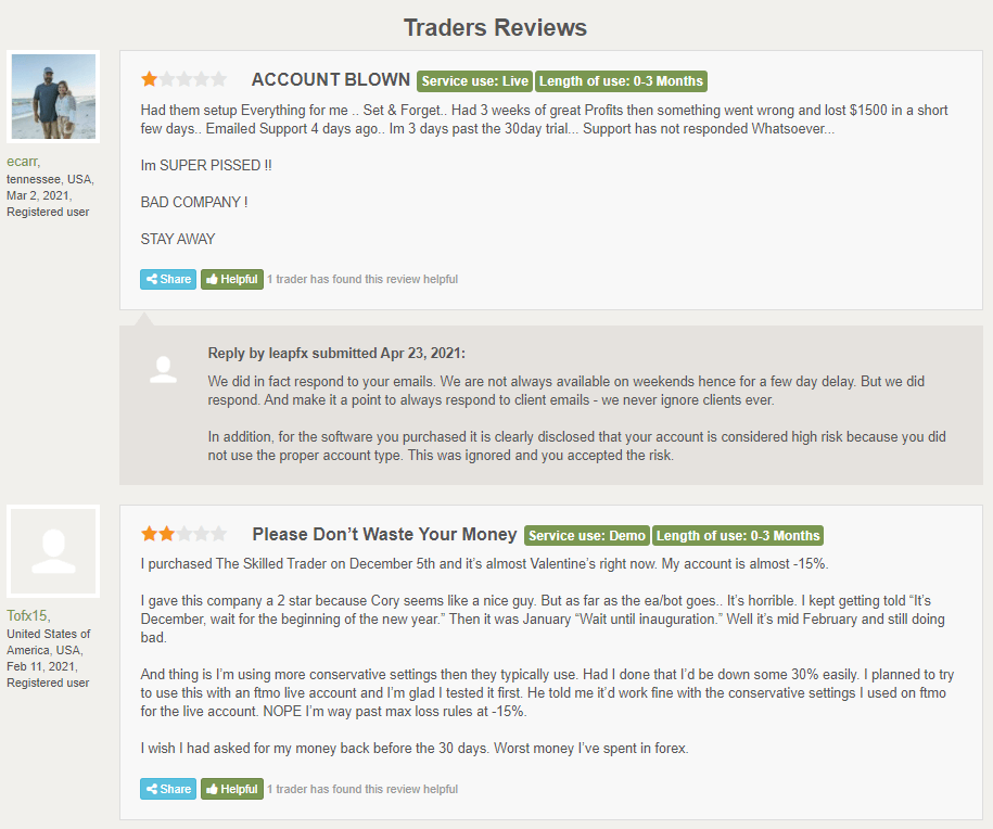 Traders Reviews