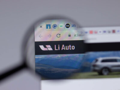 Li Auto company logo icon on website,