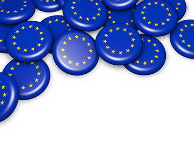 European Union flag on badges
