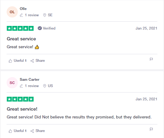 User reviews for OHLSEN TRADING on Trustpilot