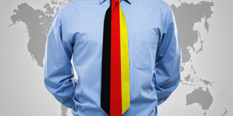 German flag printed on a necktie