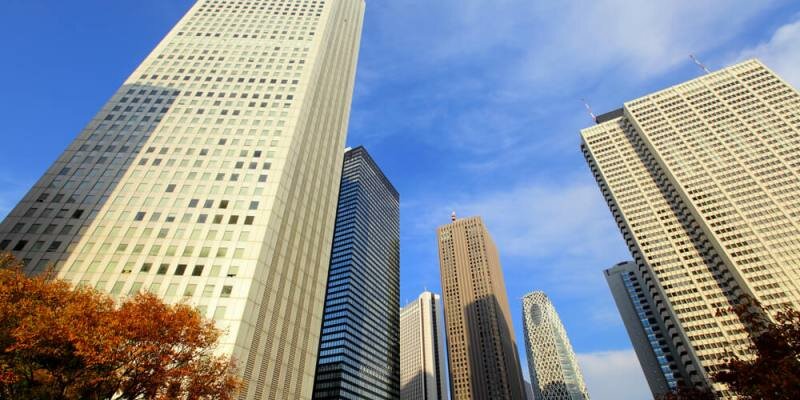 Financial district in Tokyo