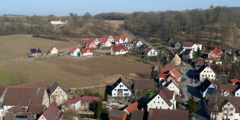 development area in Southern Germany seen from above