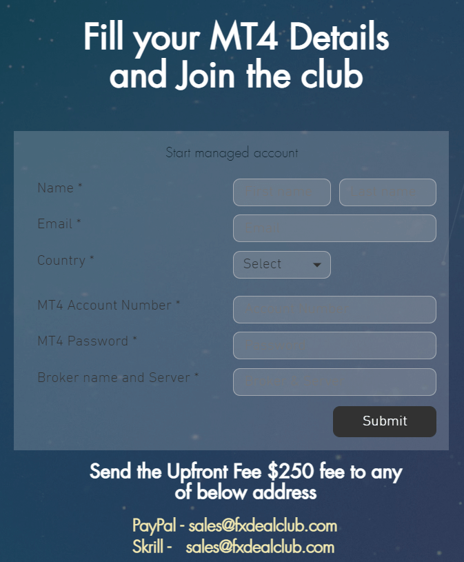 FX Deal Club pricing