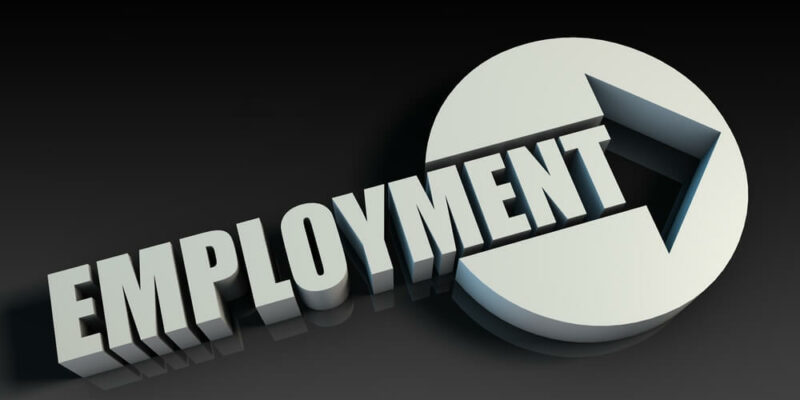 Employment Concept With an Arrow Going Upwards 3D