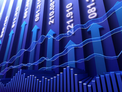 Stock market abstract background with charts