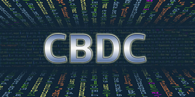 A tunnel from a computer program code. Central bank digital currency concept. Middle Source Software Source Code: CBDC