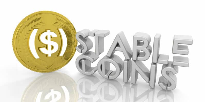 Stablecoins Cryptocurrencies Stable Market Price Value Coin Currency 3d Illustration