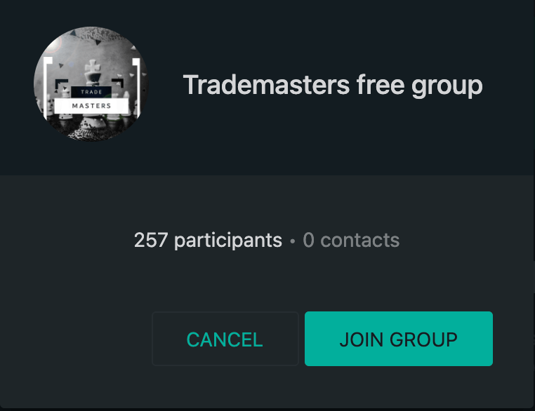 Trademasters free group WhatsApp channel