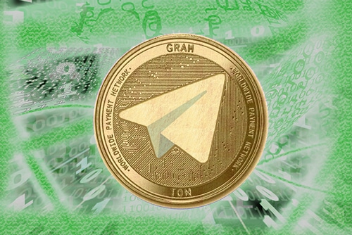 Gold coin Cryptocurrency gram, ton
