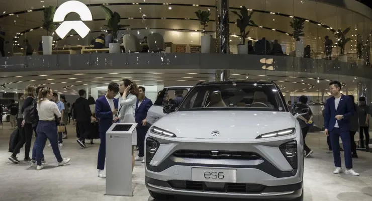 The NIO Inc. ES6 electric sport utility vehicle (SUV) stands on display at the Auto Shanghai 2019 show in Shanghai, China, on Tuesday, April 16, 2019.