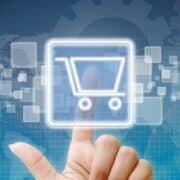 Hand press on Shopping Cart icon