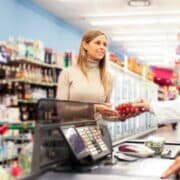 Woman shopping at the supermarket